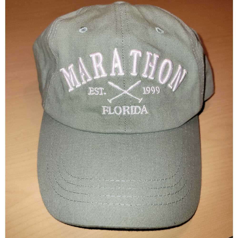 Vintage Marathon Florida Est 1999 Dad Hat Sunkisskap Blue Denim Baseball Cap - Picture 2 of 5